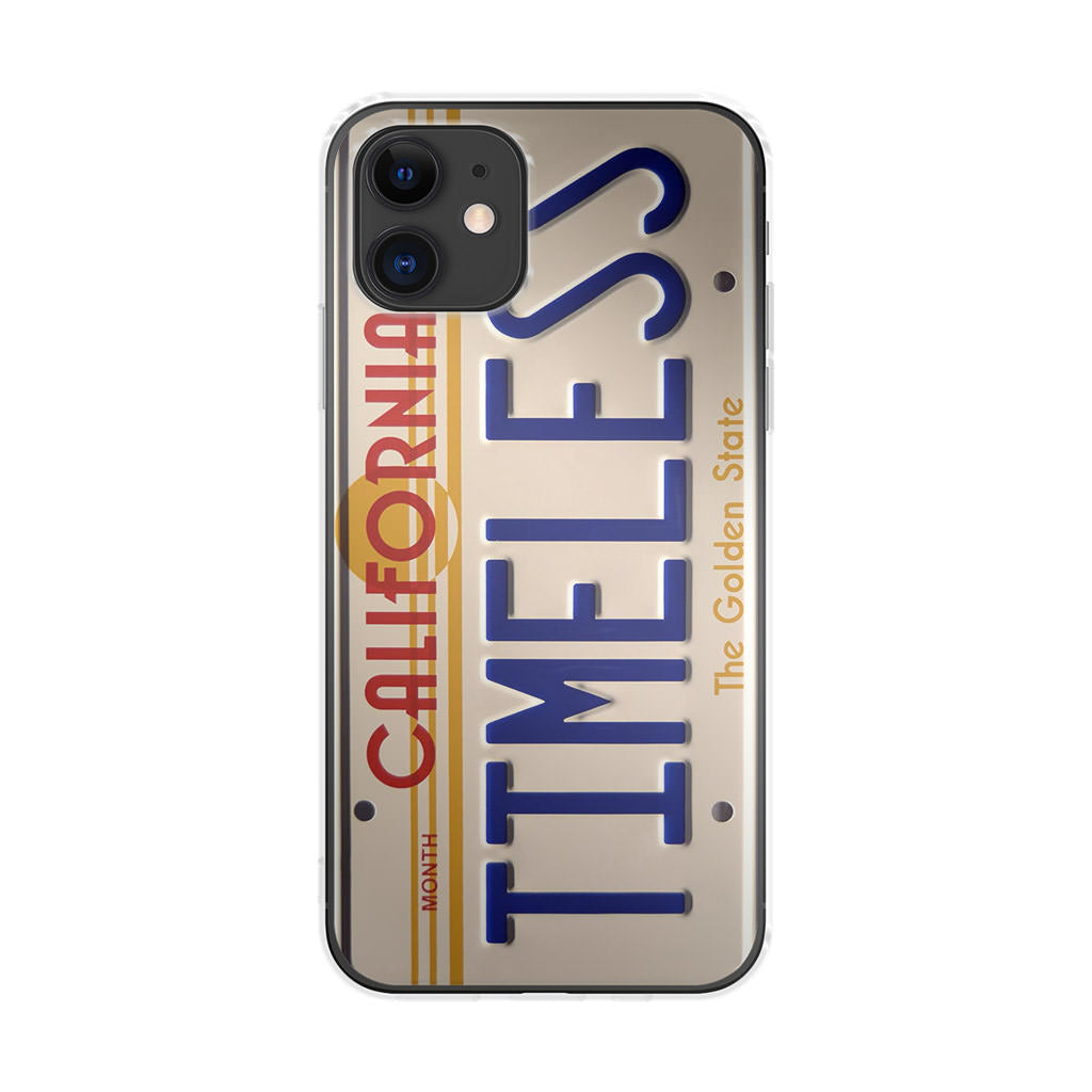 Back to the Future License Plate Timeless iPhone 11 Case