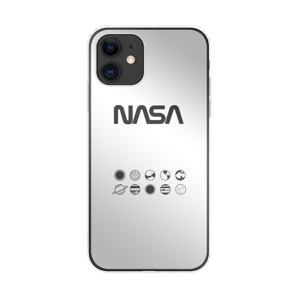 NASA Minimalist White iPhone 12 mini Case