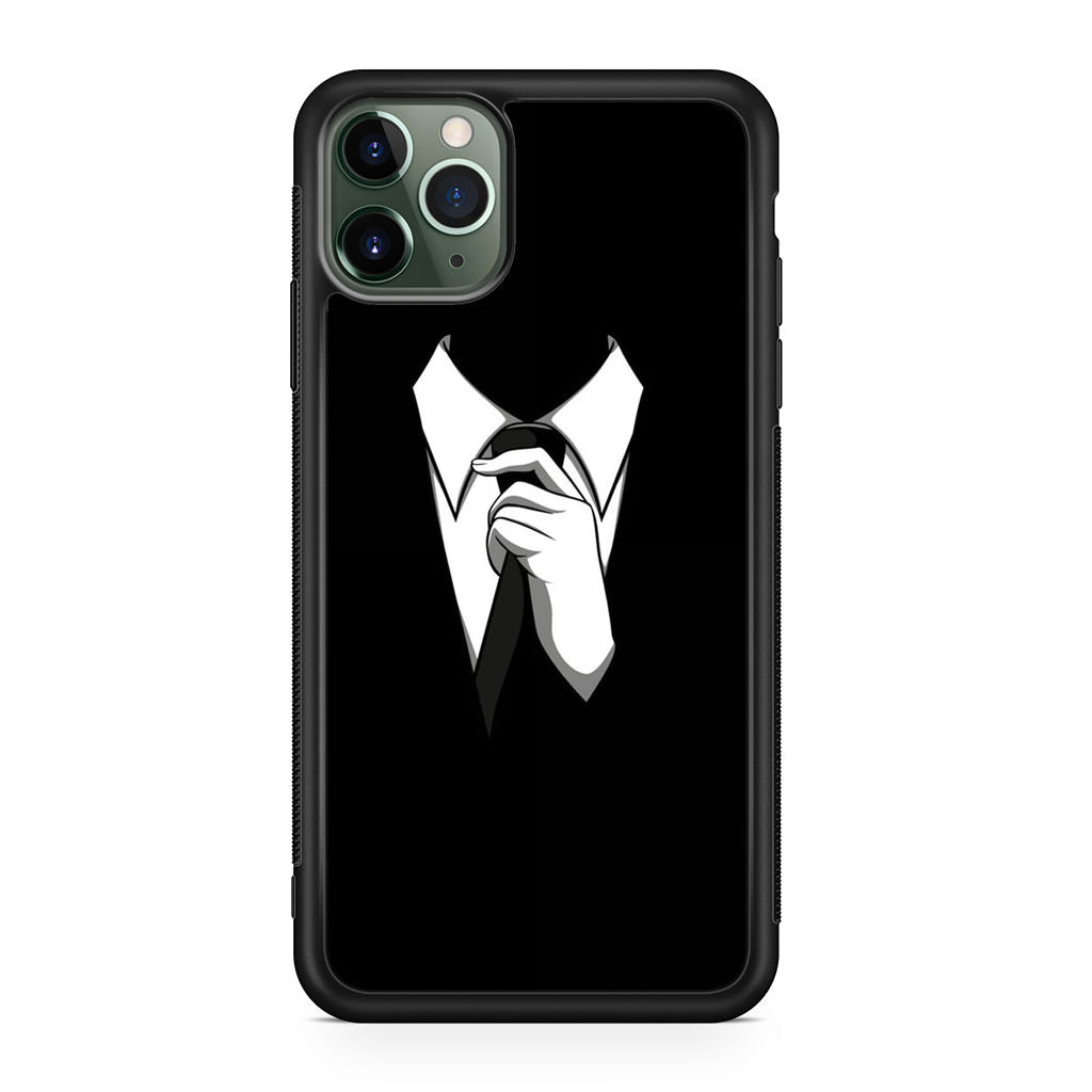 Anonymous Black White Tie iPhone 11 Pro Case