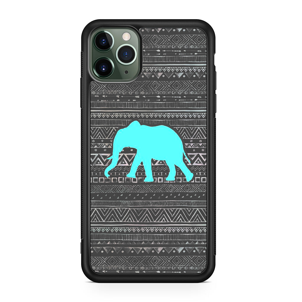 Aztec Elephant Turquoise iPhone 11 Pro Case