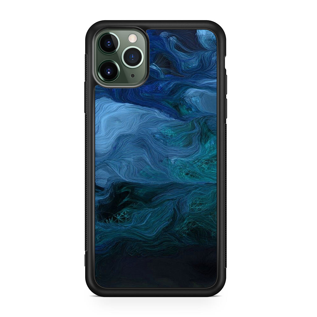 Blue Abstract Art iPhone 11 Pro Case