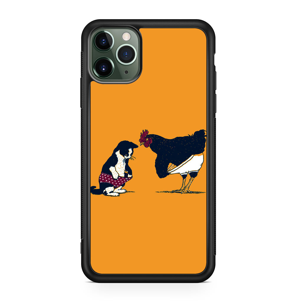 Cat Chicken Yellow Underwear Cute iPhone 11 Pro Case