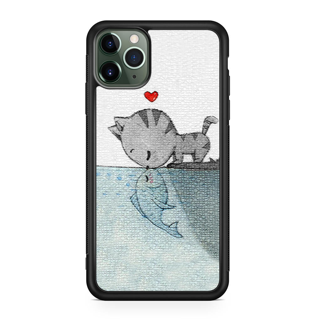 Cat Fish Kisses iPhone 11 Pro Case