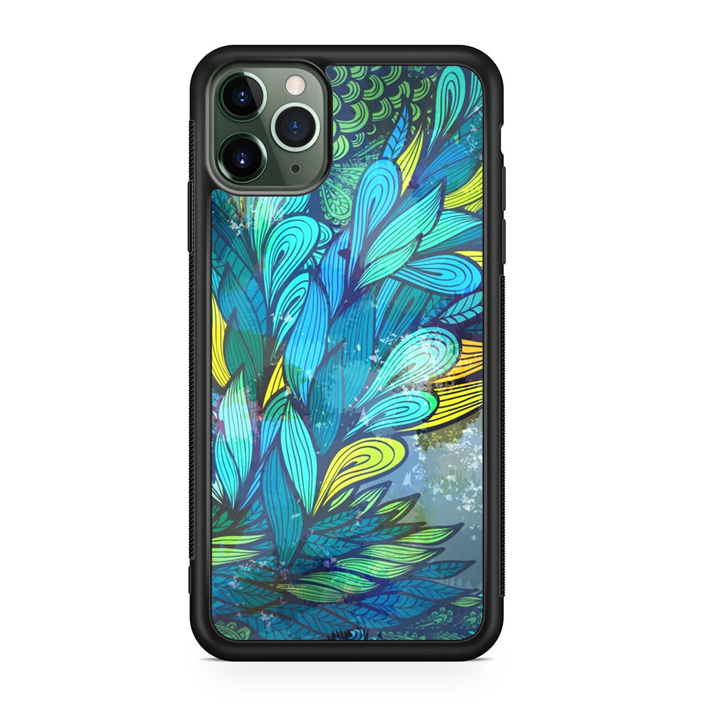 Colorful Art in Blue iPhone 11 Pro Max Case