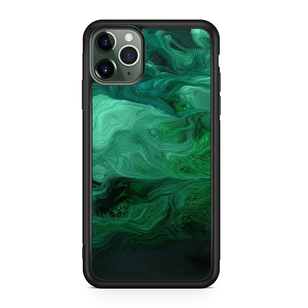 Green Abstract Art iPhone 11 Pro Case