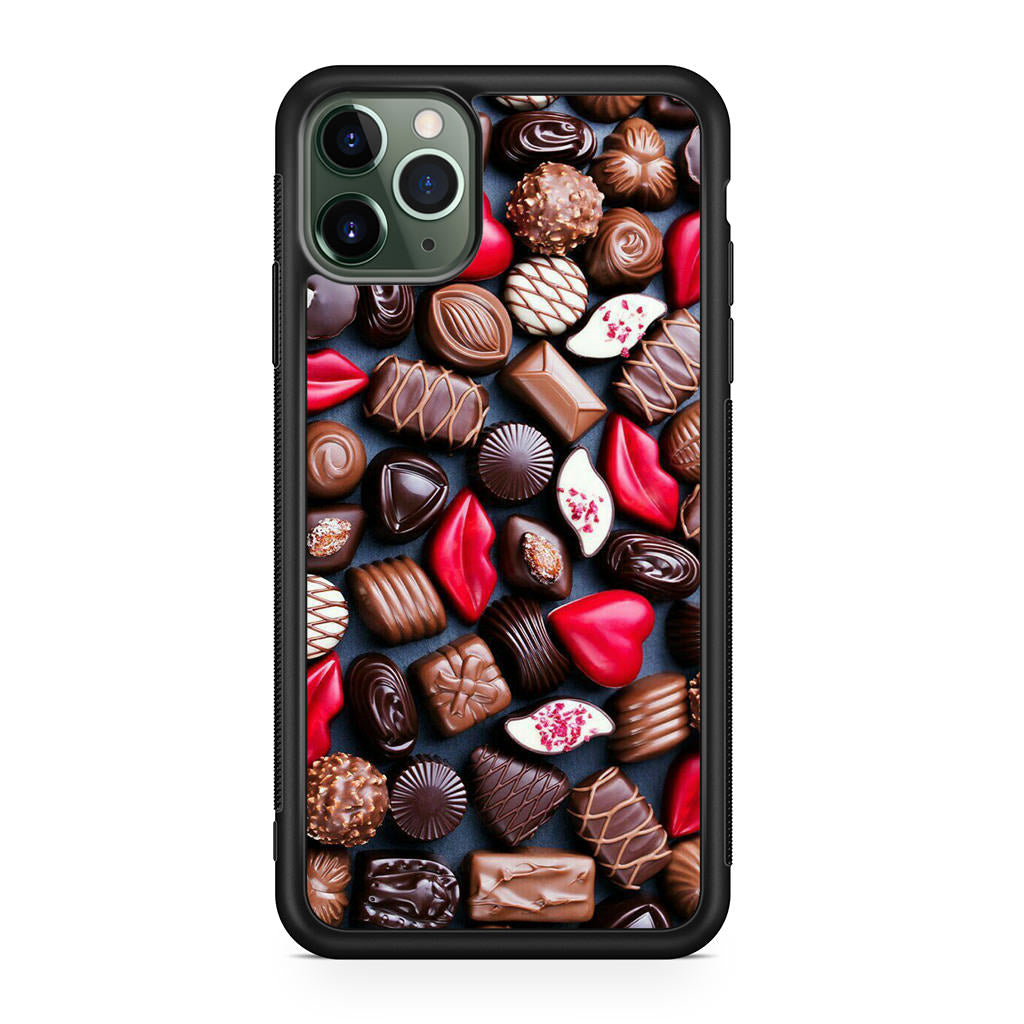 I Love Choco Pattern iPhone 11 Pro Case