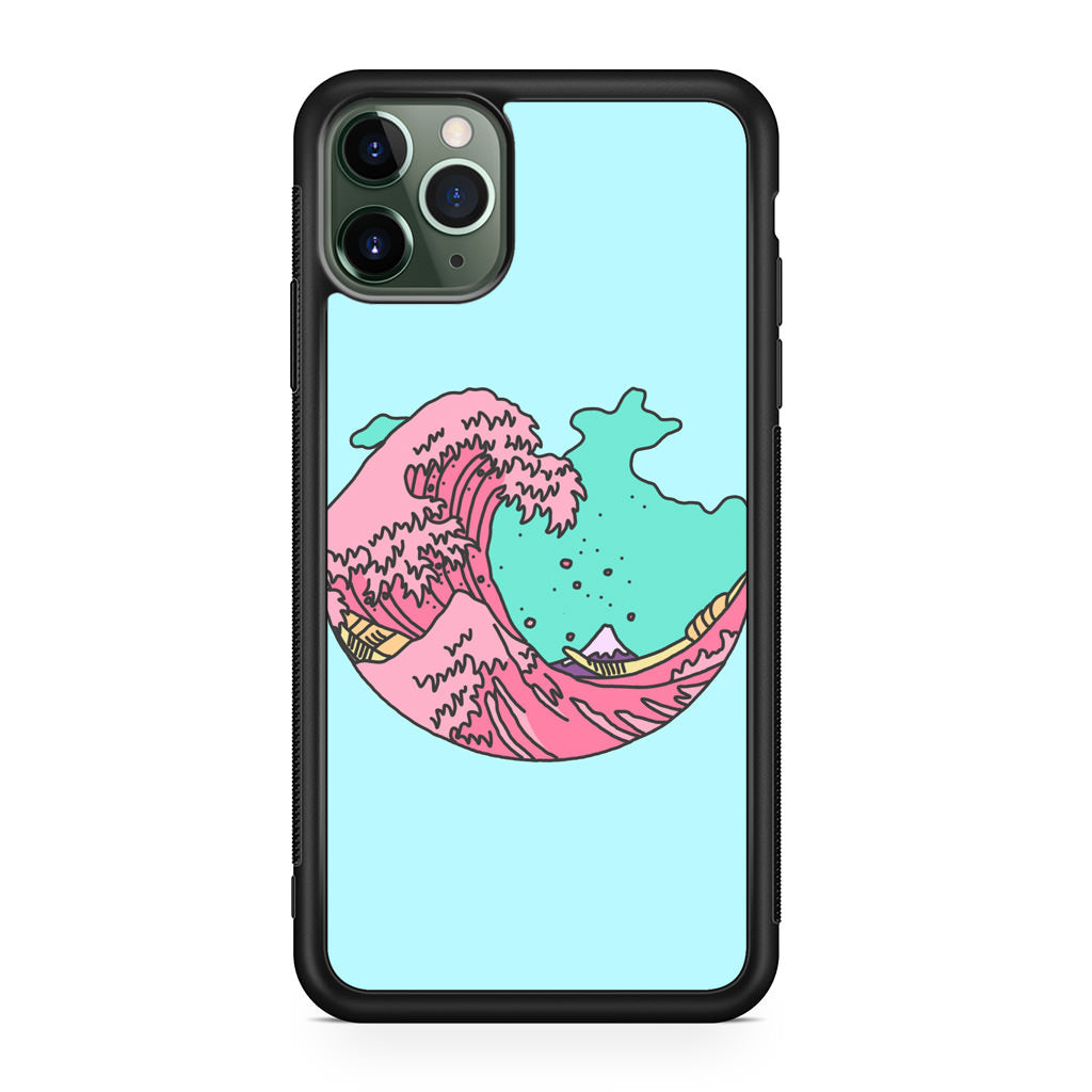 Japanese Pastel Wave iPhone 11 Pro Case