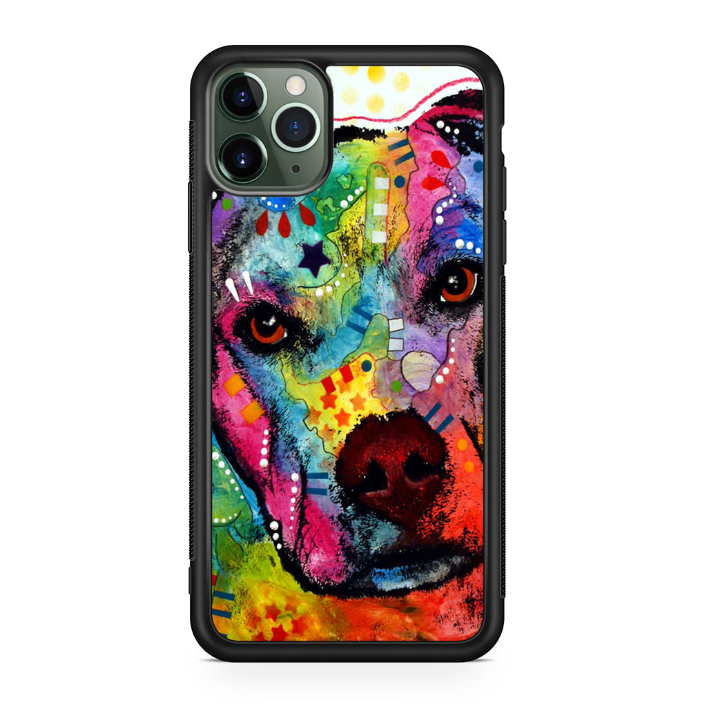 Pitbull Love Painting iPhone 11 Pro Case