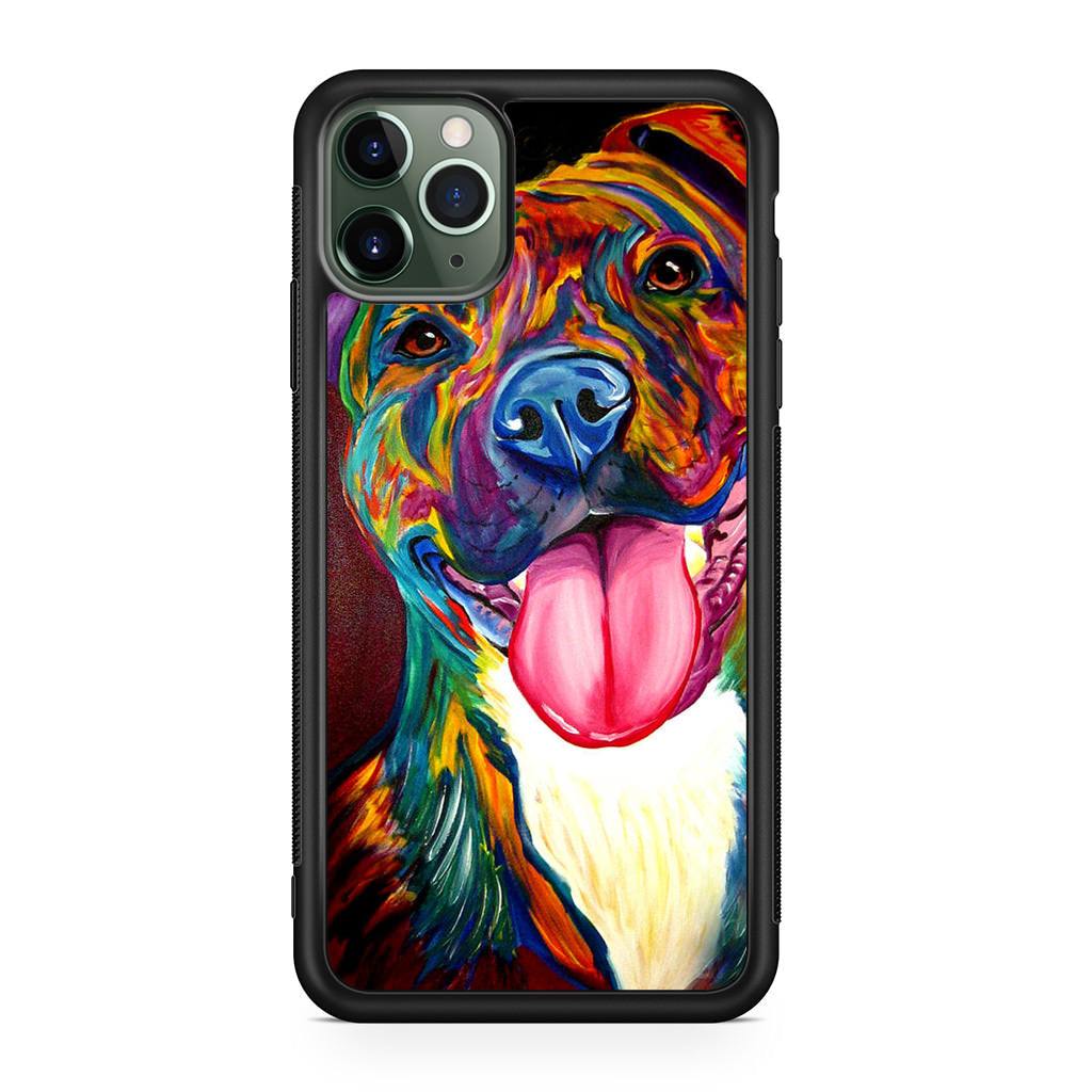 Pitbull Painting Art iPhone 11 Pro Case