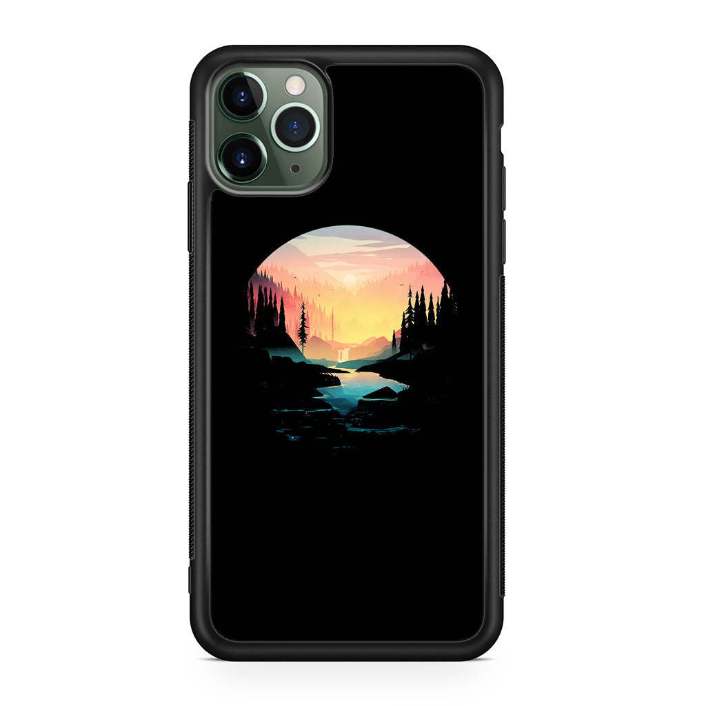 River Path at Dusk iPhone 11 Pro Case