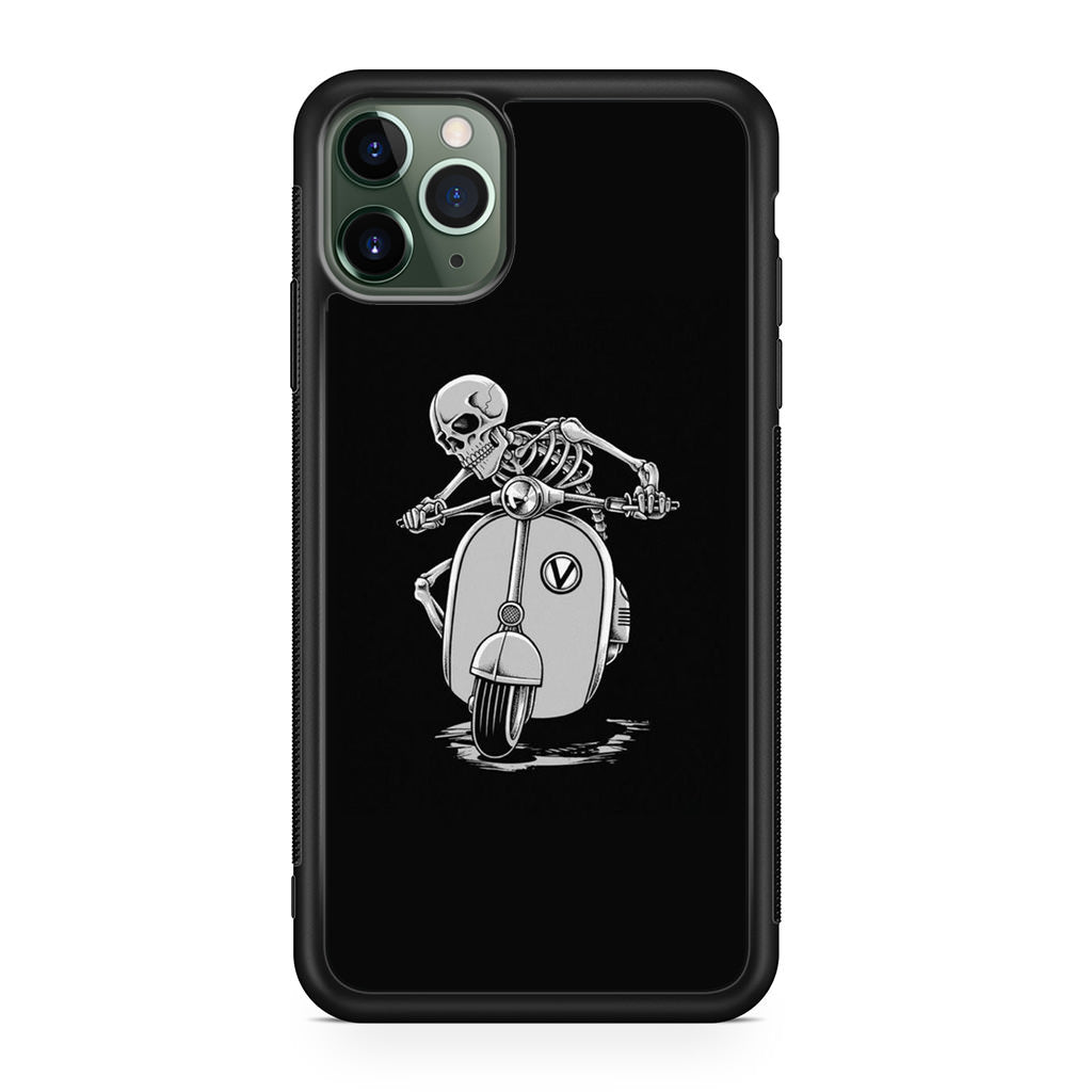 Skeleton Rides Scooter iPhone 11 Pro Max Case