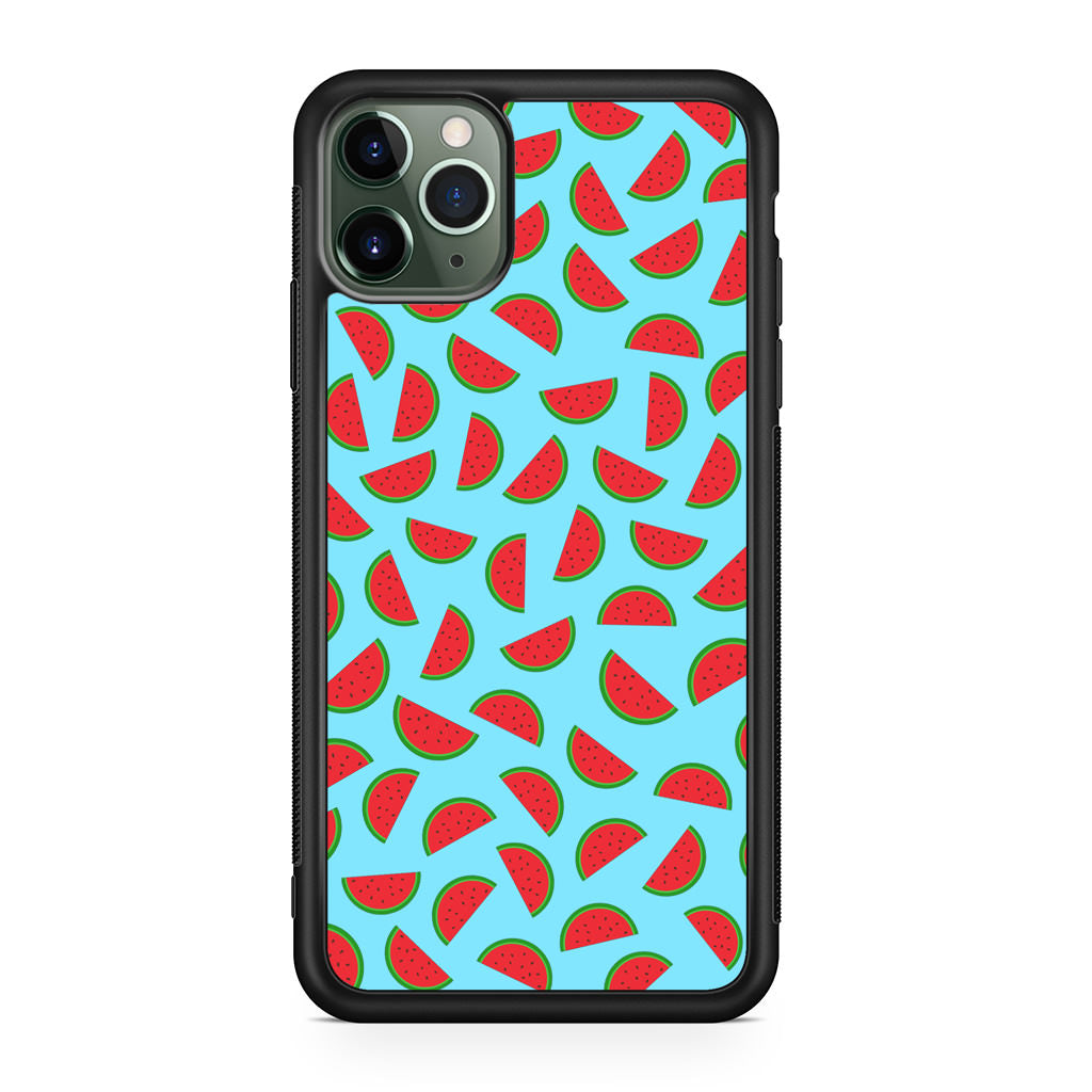 Watermelon Fruit Pattern Blue iPhone 11 Pro Case