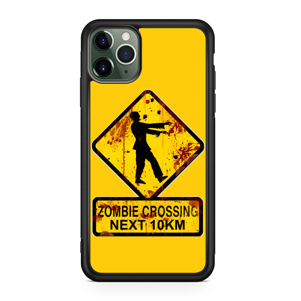 Zombie Crossing Sign iPhone 11 Pro Case