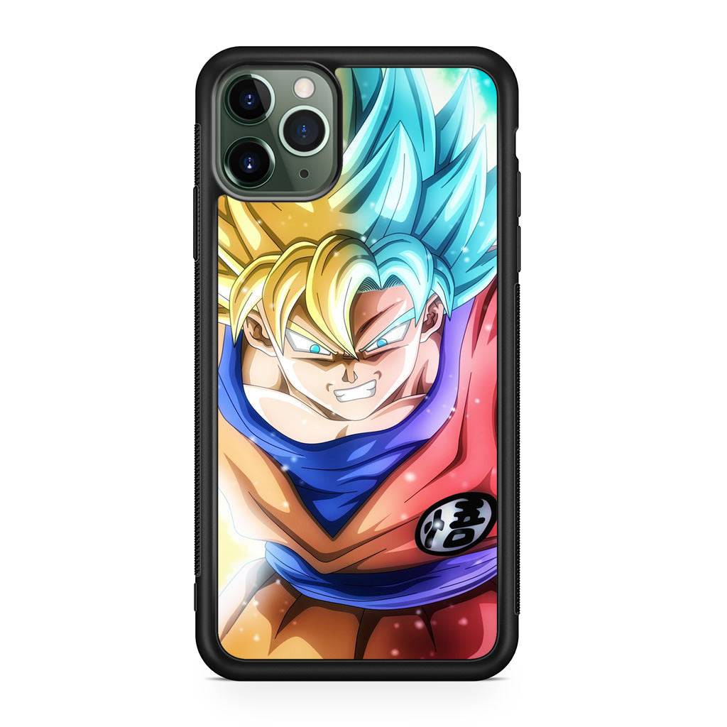 Goku SSJ 1 to SSJ Blue iPhone 11 Pro Case