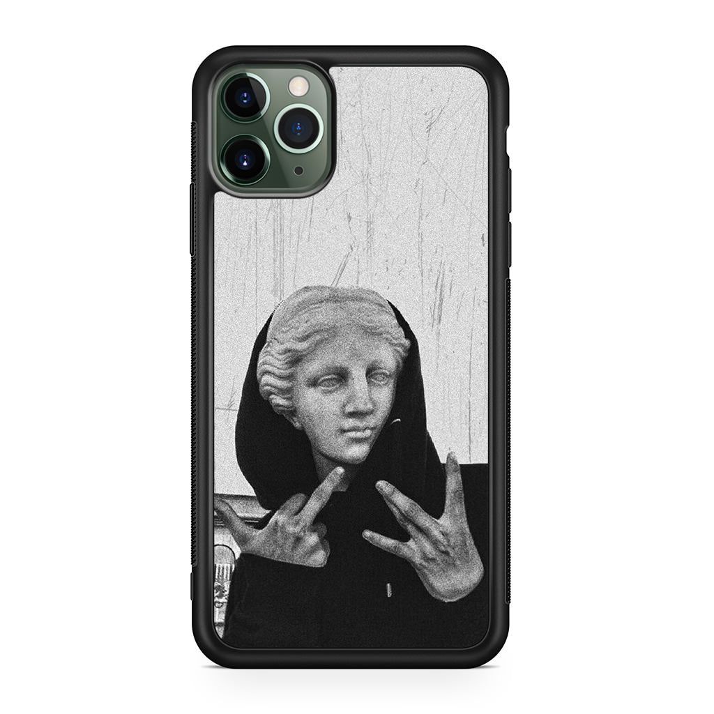 Greek Statue Wearing Hoodie iPhone 11 Pro Case