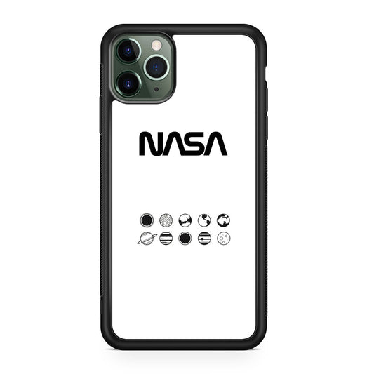 NASA Minimalist White iPhone 11 Pro Max Case