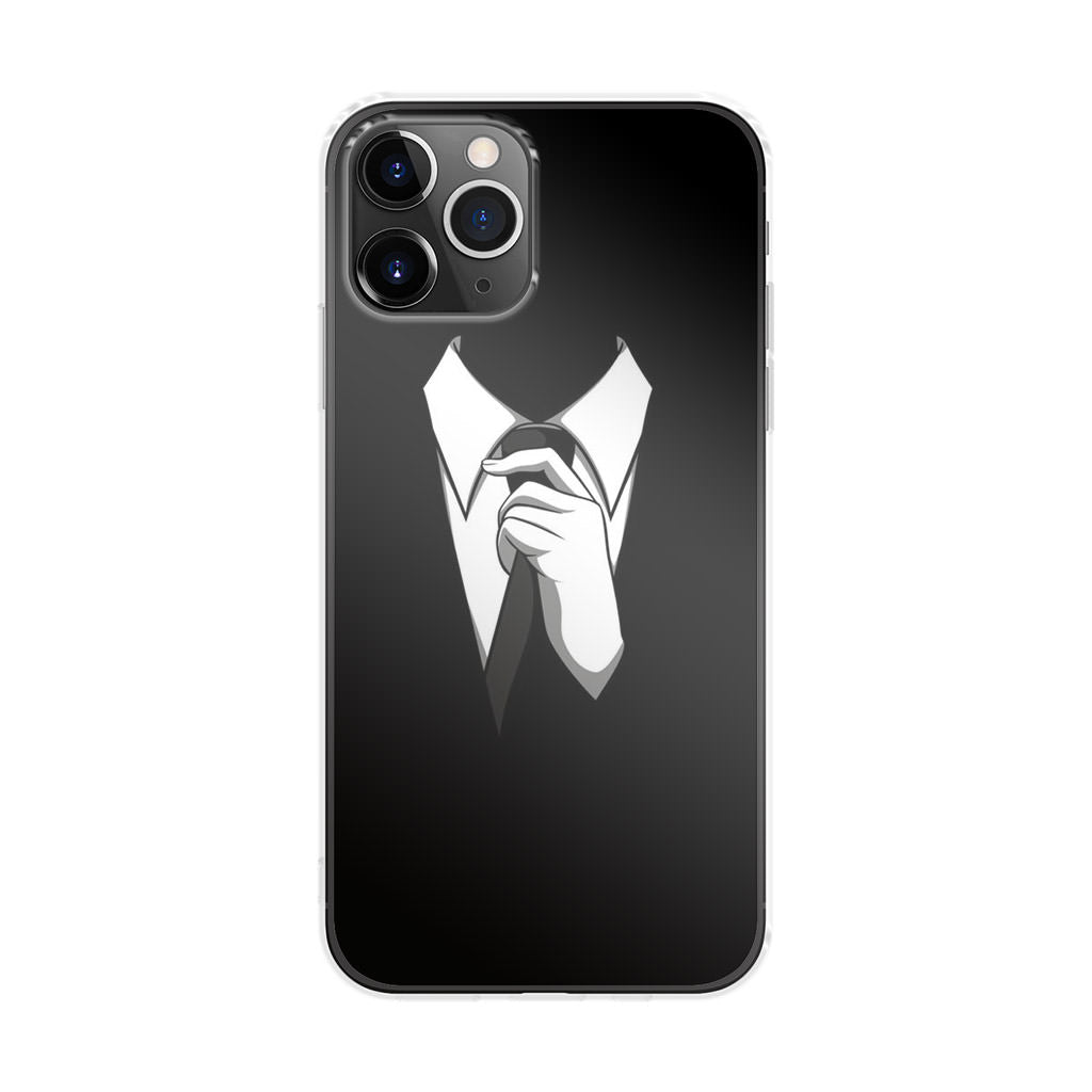 Anonymous Black White Tie iPhone 11 Pro Case