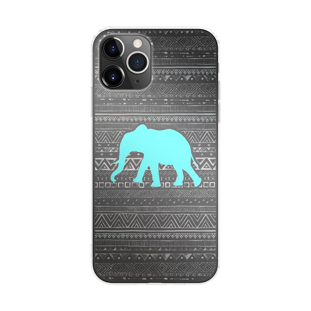 Aztec Elephant Turquoise iPhone 11 Pro Case