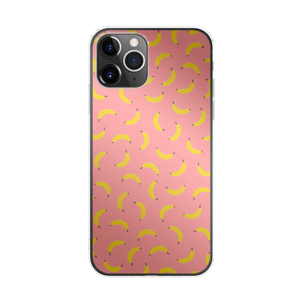 Bananas Fruit Pattern Pink iPhone 11 Pro Case