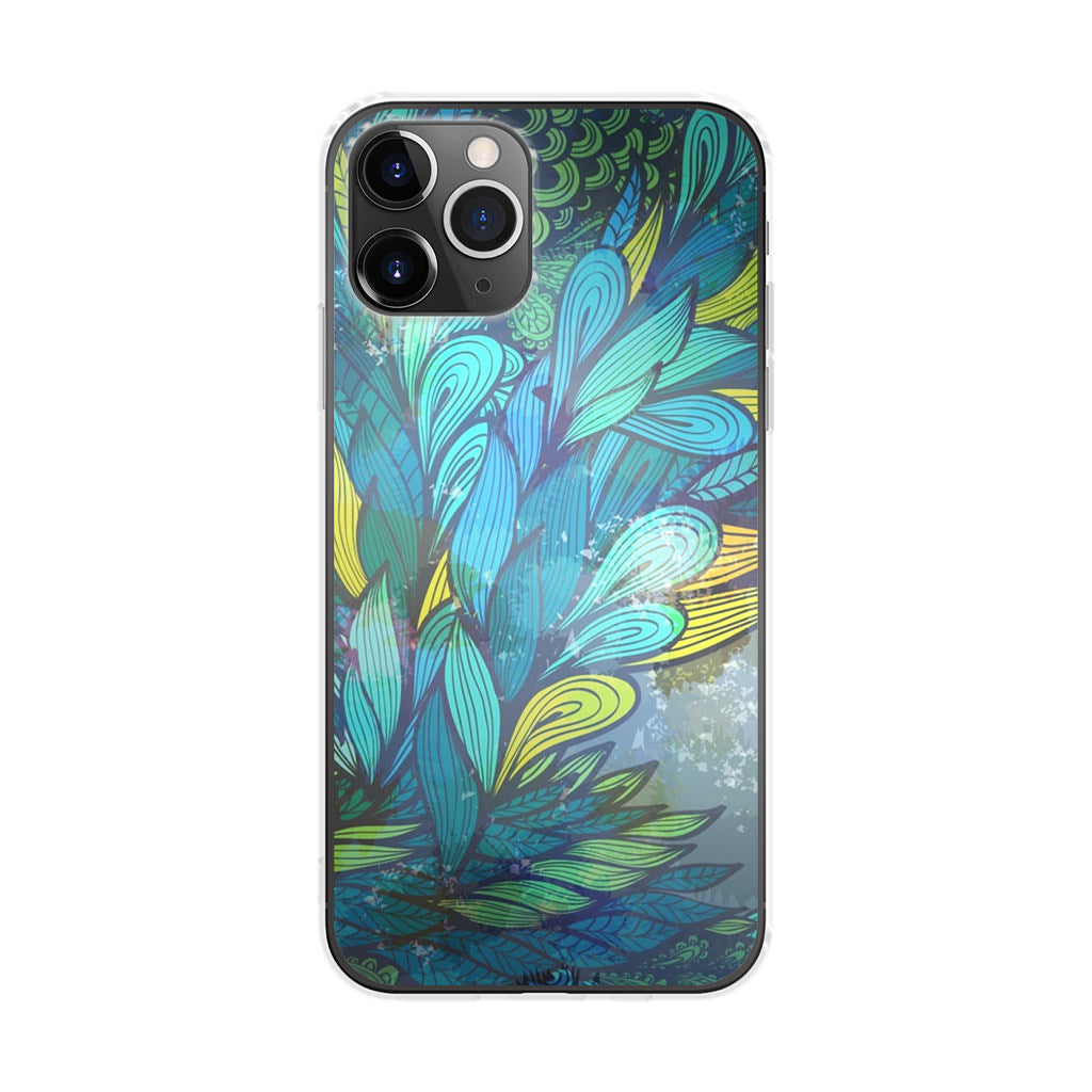 Colorful Art in Blue iPhone 11 Pro Case