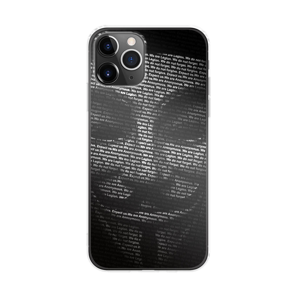 Guy Fawkes Mask Anonymous iPhone 11 Pro Case