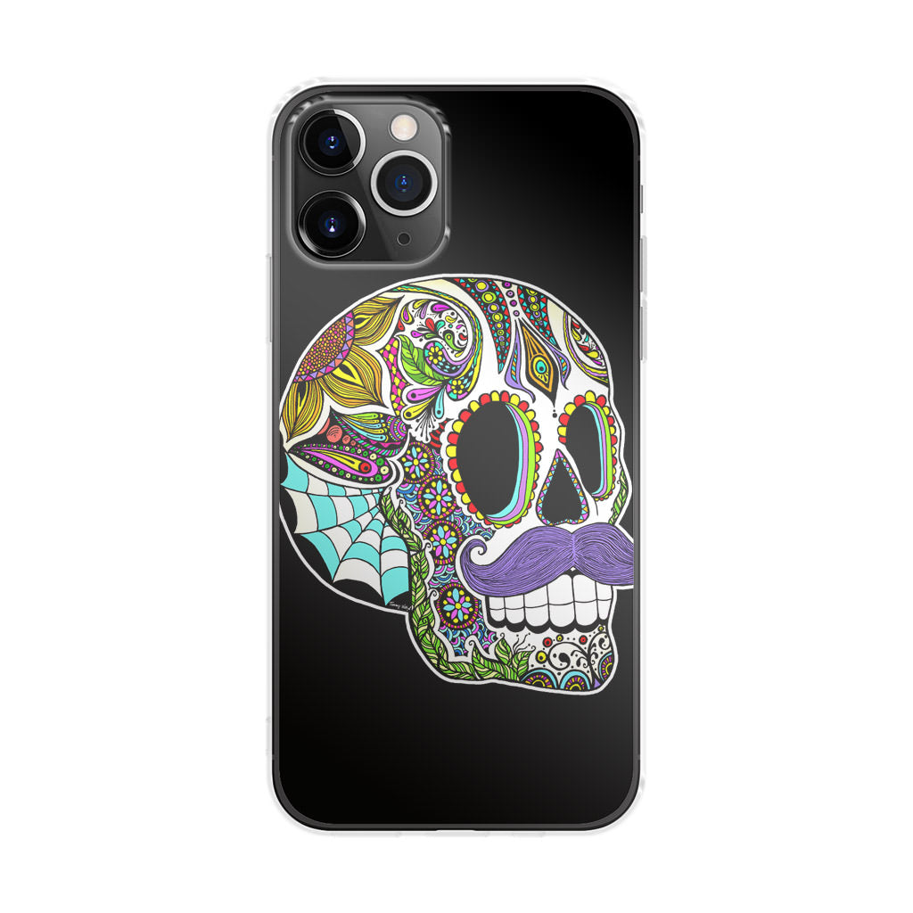 Mustache Sugar Skull iPhone 11 Pro Case