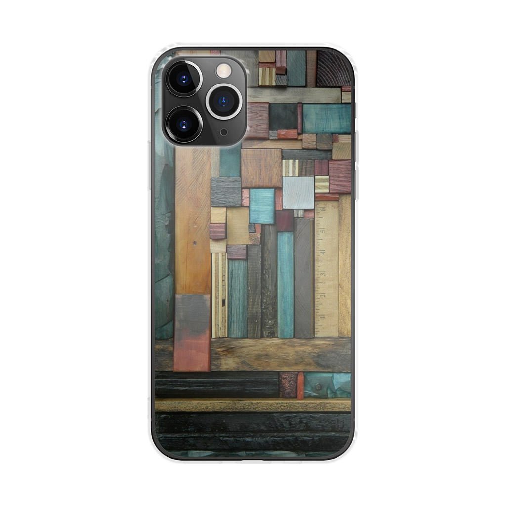 Painted Abstract Wood Sculptures iPhone 11 Pro Case