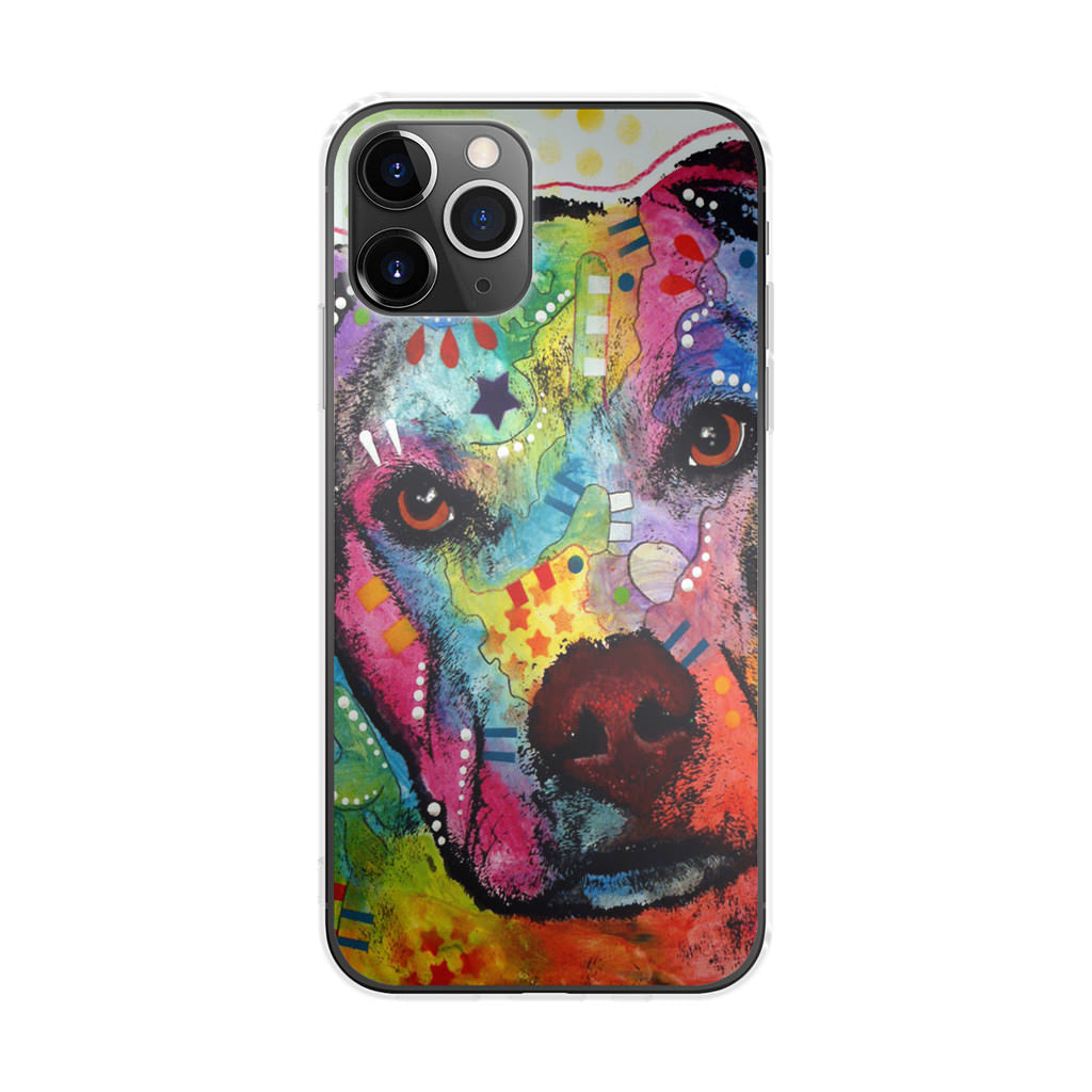 Pitbull Love Painting iPhone 11 Pro Case