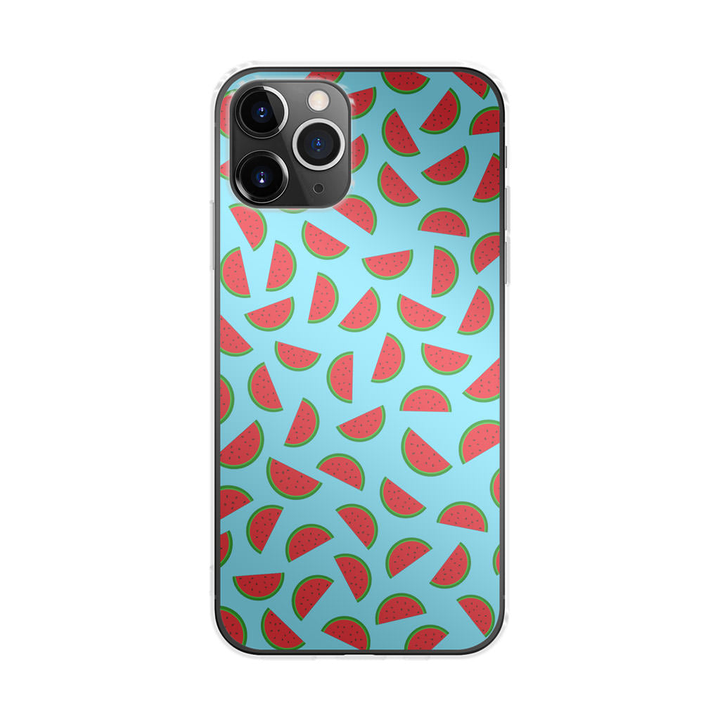 Watermelon Fruit Pattern Blue iPhone 11 Pro Case