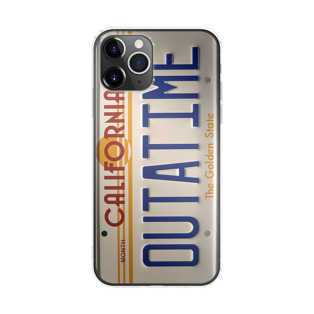 Back to the Future License Plate Outatime iPhone 11 Pro Max Case