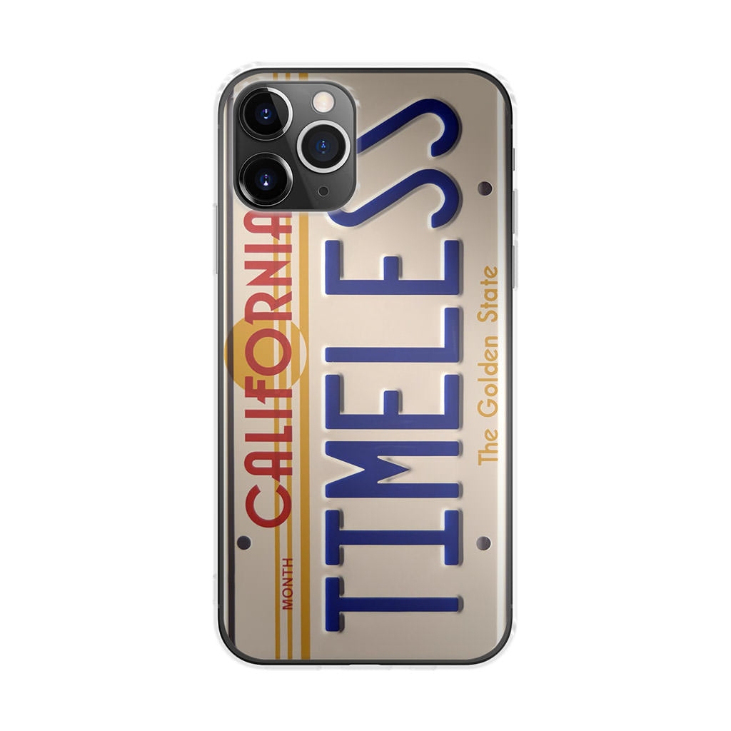 Back to the Future License Plate Timeless iPhone 11 Pro Case