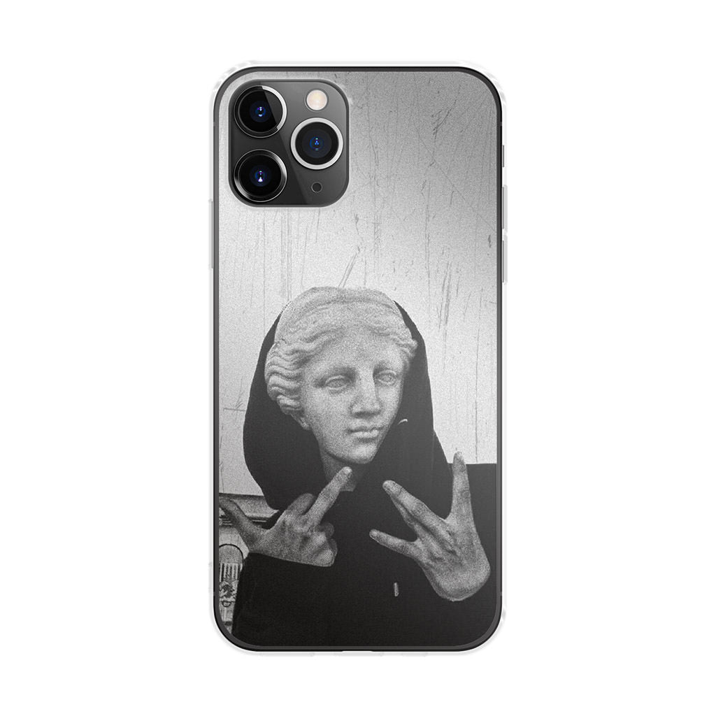 Greek Statue Wearing Hoodie iPhone 11 Pro Case