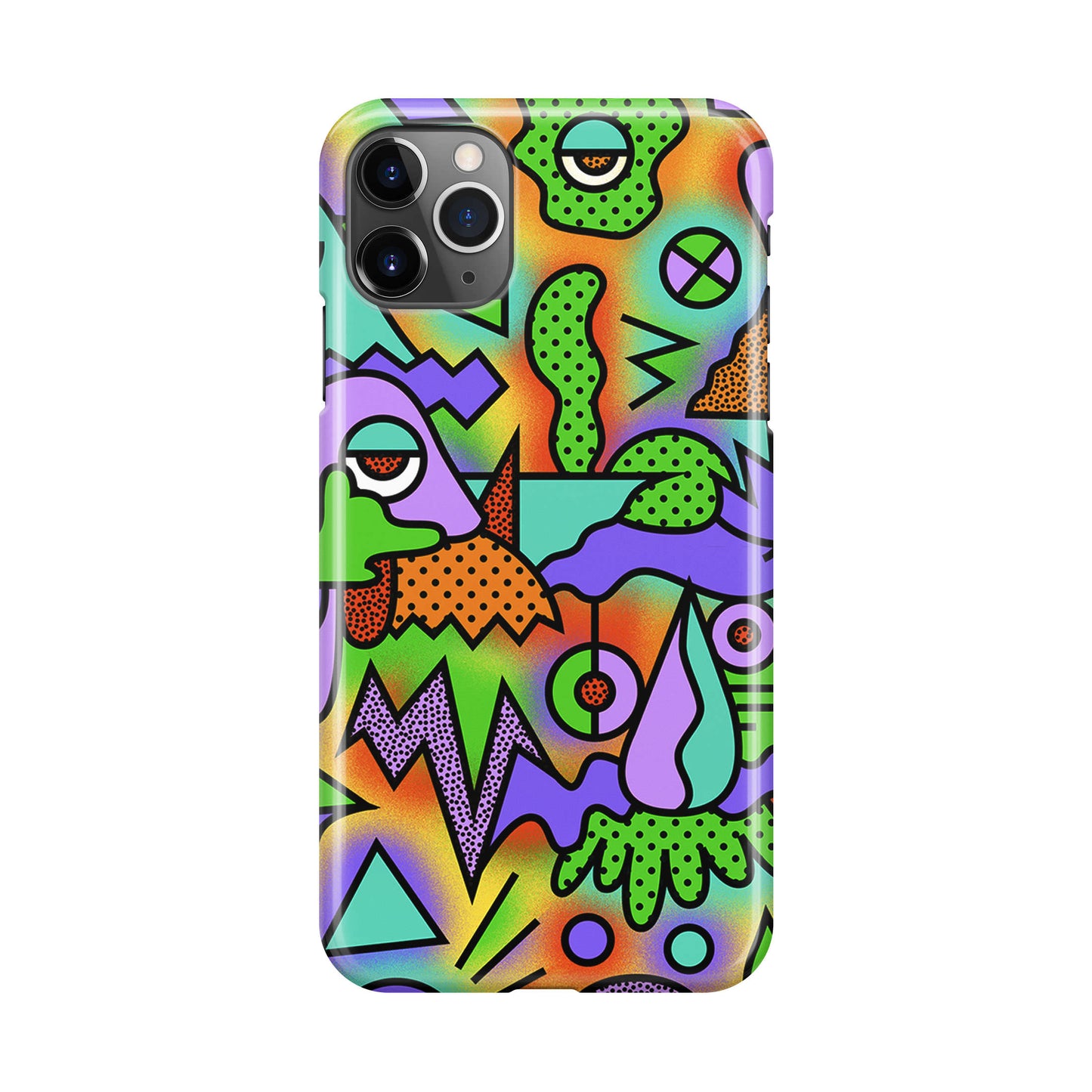 Abstract Colorful Doodle Art iPhone 11 Pro Case