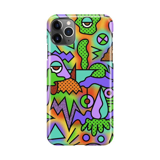 Abstract Colorful Doodle Art iPhone 11 Pro Max Case