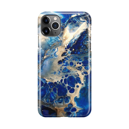 Abstract Golden Blue Paint Art iPhone 11 Pro Case