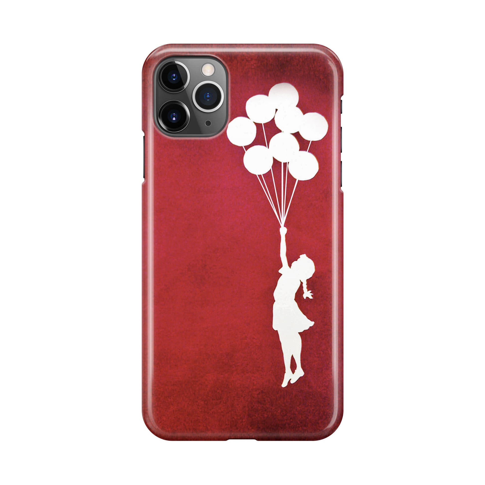 Banksy Girl With Balloons Red iPhone 11 Pro Case