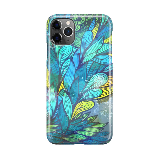 Colorful Art in Blue iPhone 11 Pro Case