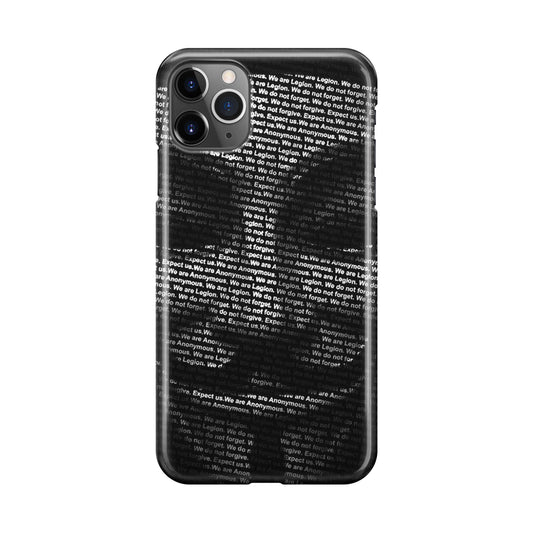 Guy Fawkes Mask Anonymous iPhone 11 Pro Case