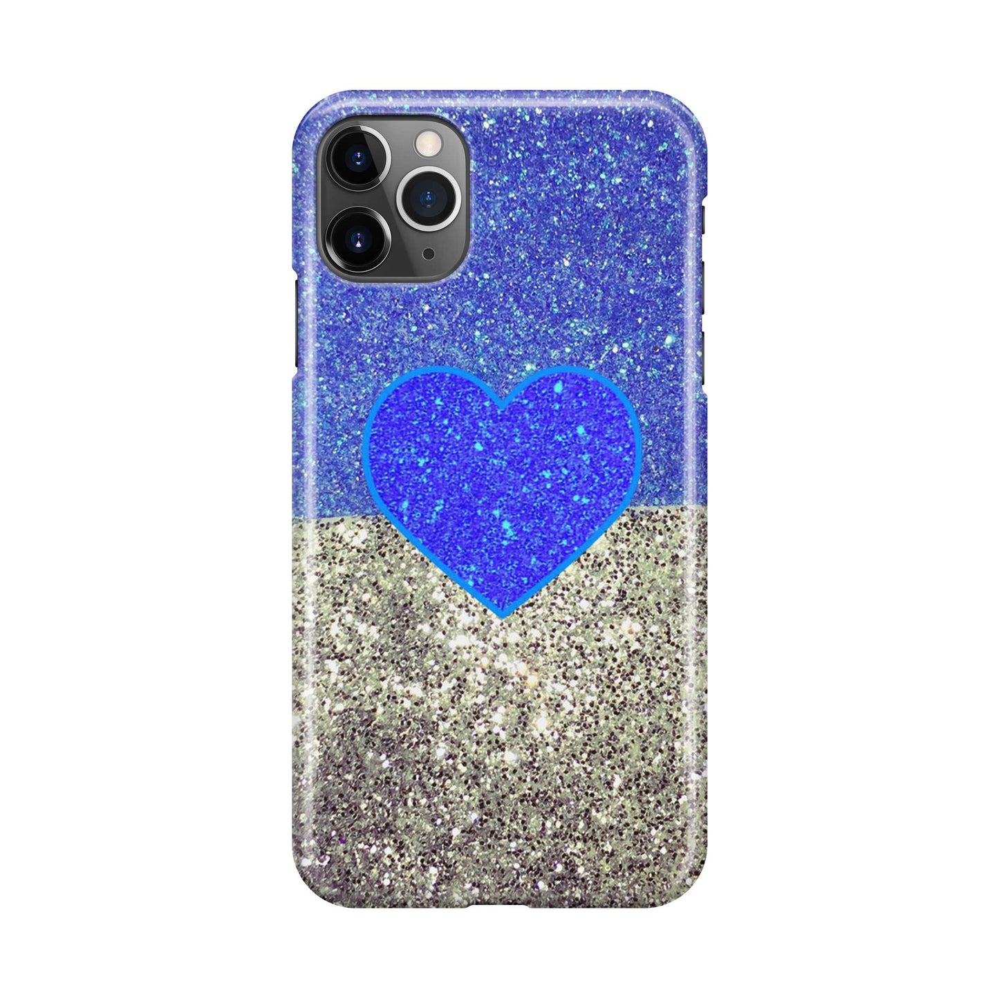 Love Glitter Blue and Grey iPhone 11 Pro Case