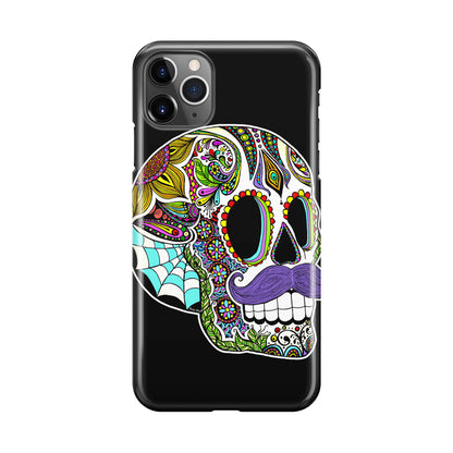 Mustache Sugar Skull iPhone 11 Pro Case