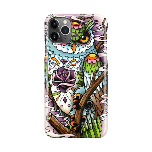 Sugar Skull Owl Tattoo iPhone 11 Pro Case