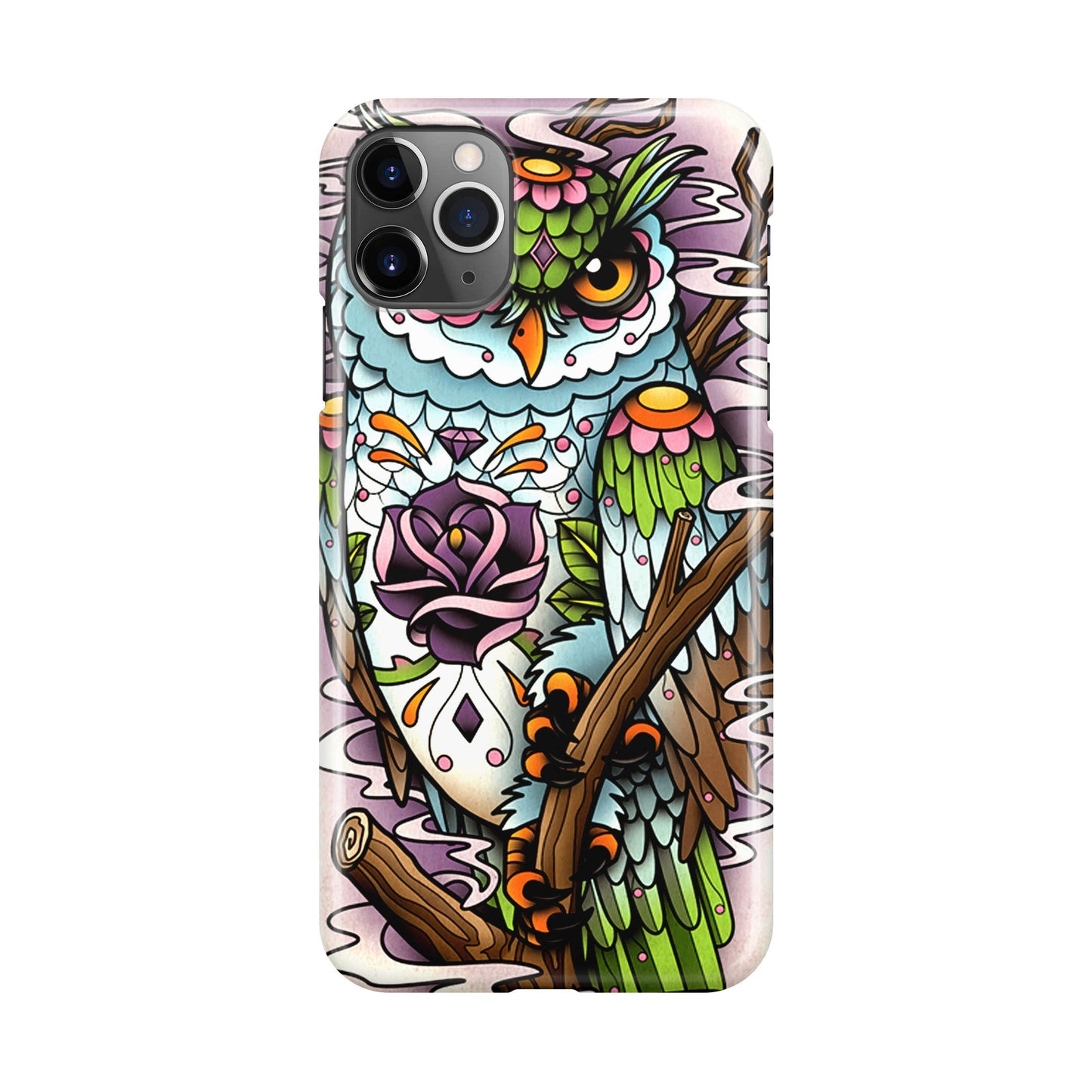 Sugar Skull Owl Tattoo iPhone 11 Pro Max Case