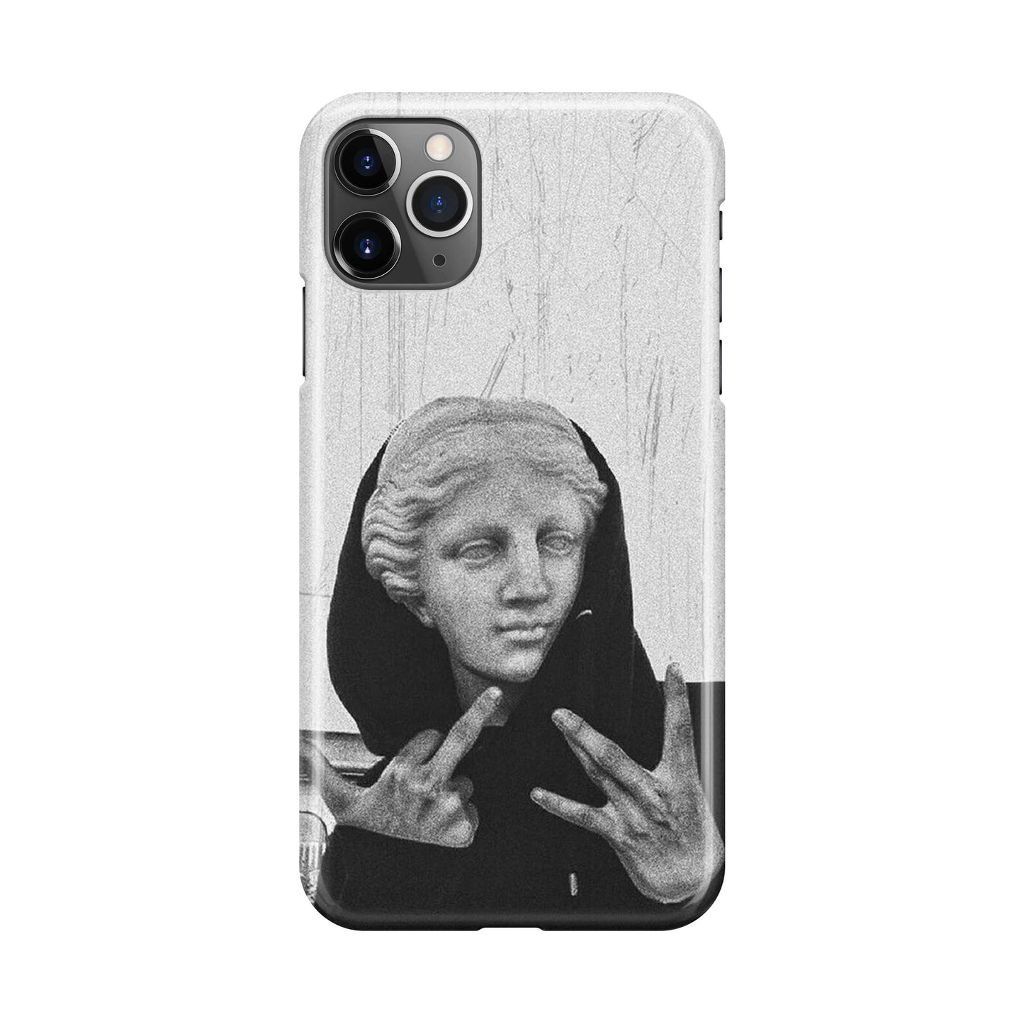 Greek Statue Wearing Hoodie iPhone 11 Pro Case