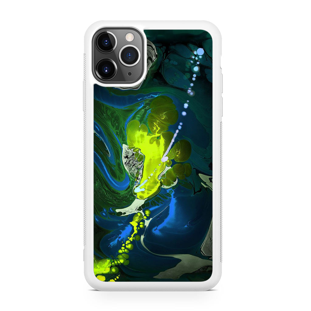 Abstract Green Blue Art iPhone 11 Pro Max Case
