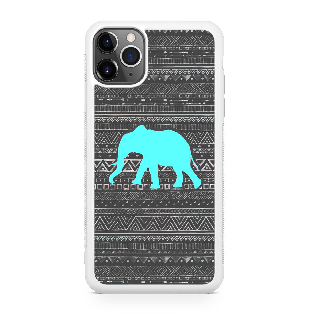 Aztec Elephant Turquoise iPhone 11 Pro Case