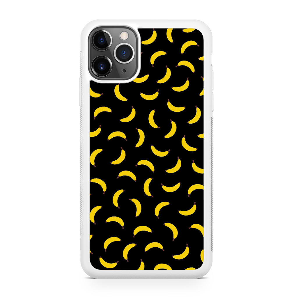 Bananas Fruit Pattern Black iPhone 11 Pro Max Case