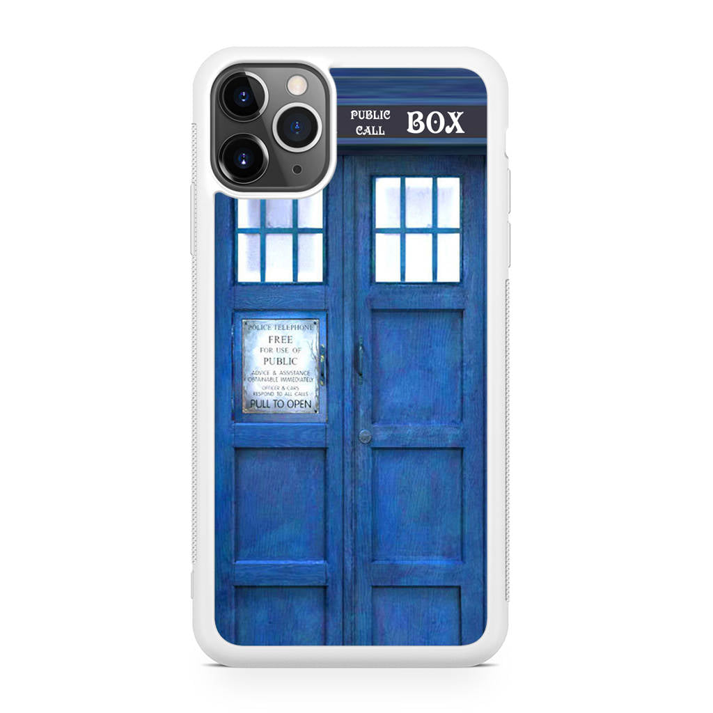 Blue Police Call Box iPhone 11 Pro Case
