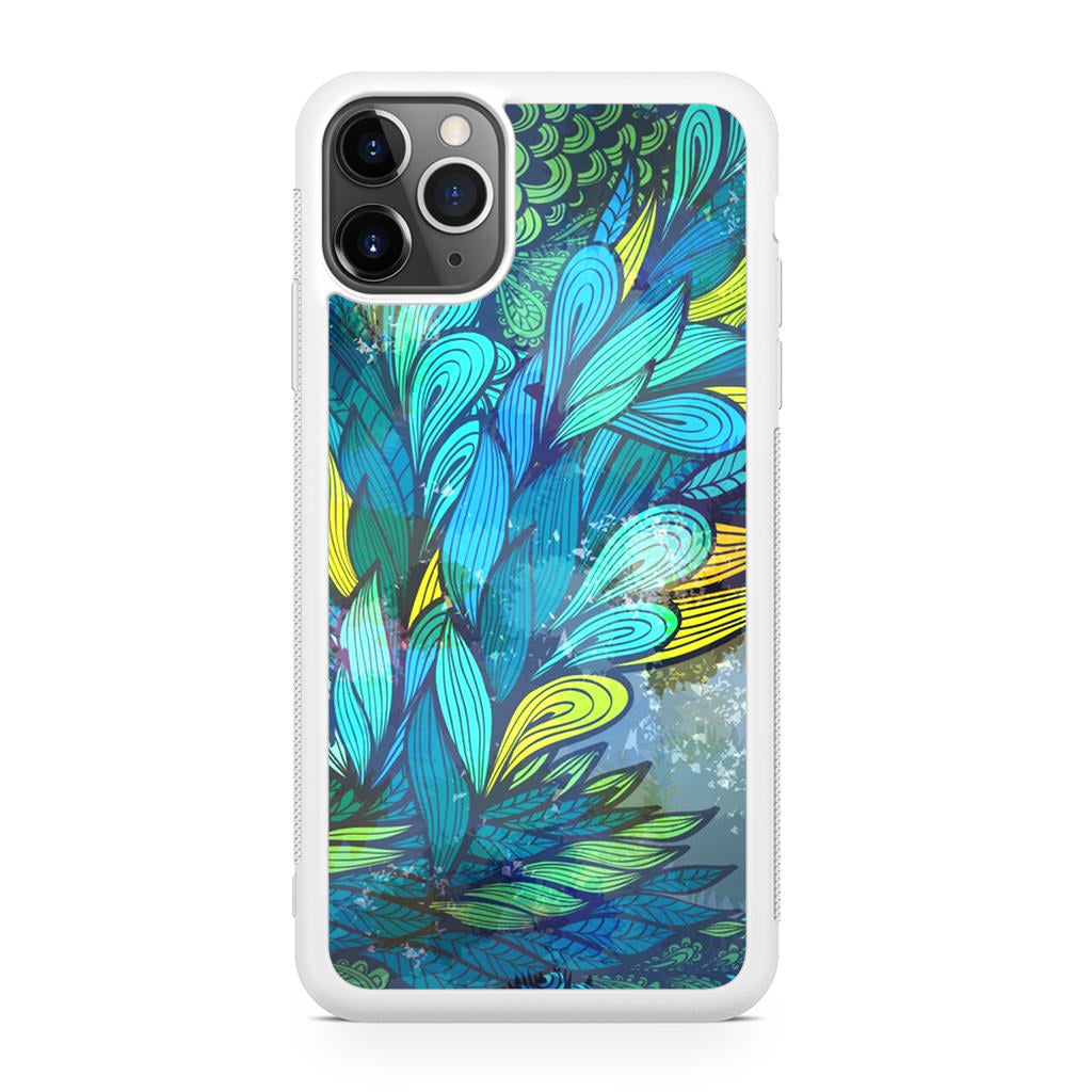 Colorful Art in Blue iPhone 11 Pro Max Case