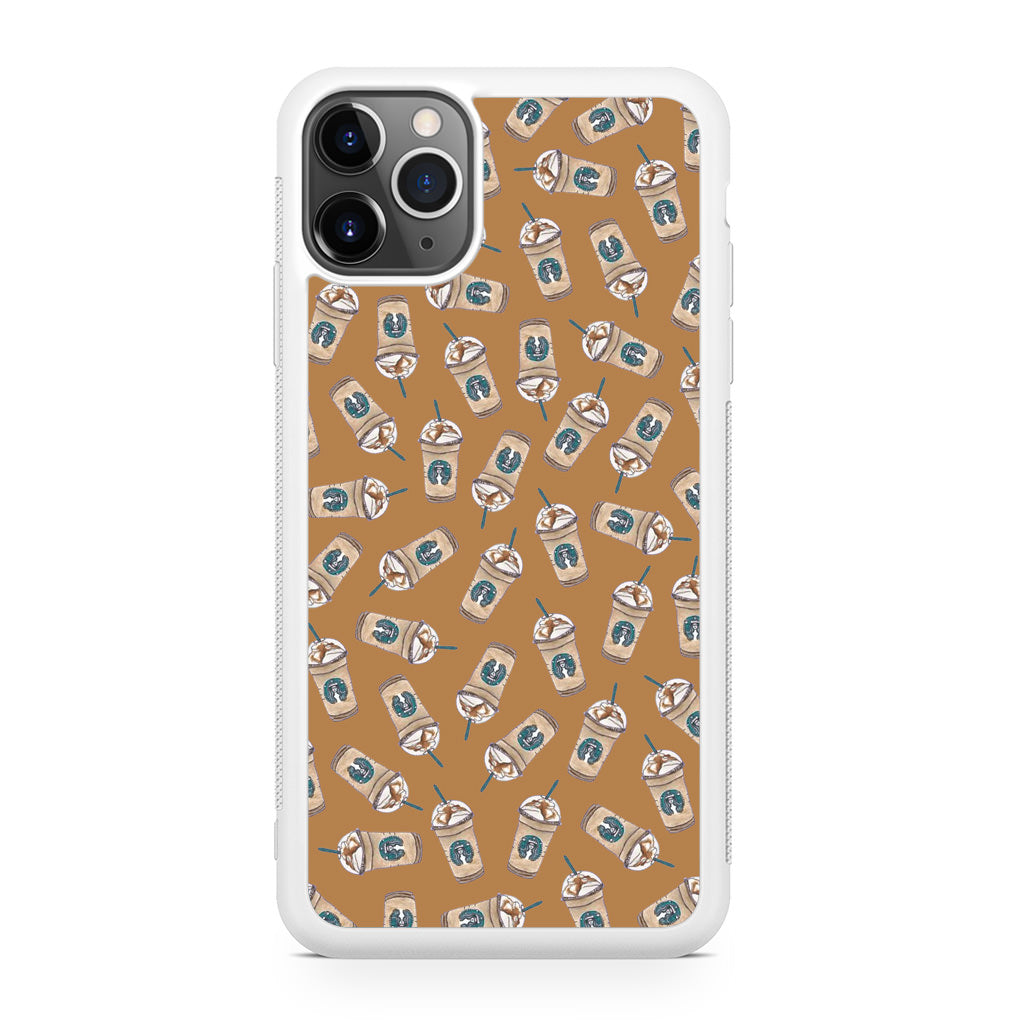 Iced Cappuccinos Lover Pattern iPhone 11 Pro Max Case