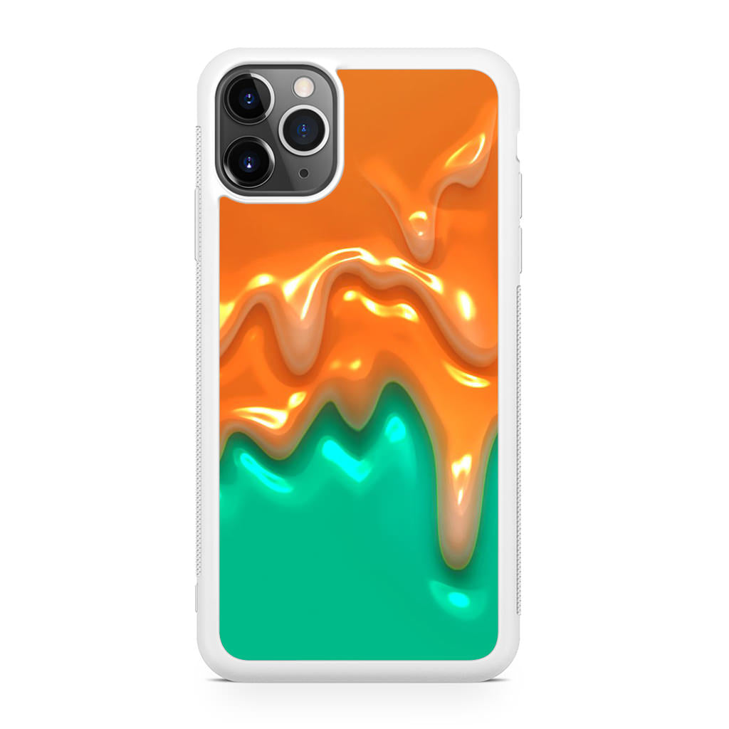 Orange Paint Dripping iPhone 11 Pro Case